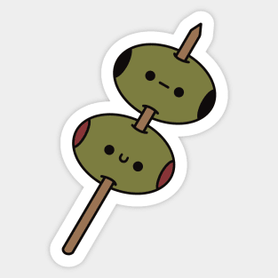 Cute Olives On Skewer - Kawaii Olives Sticker